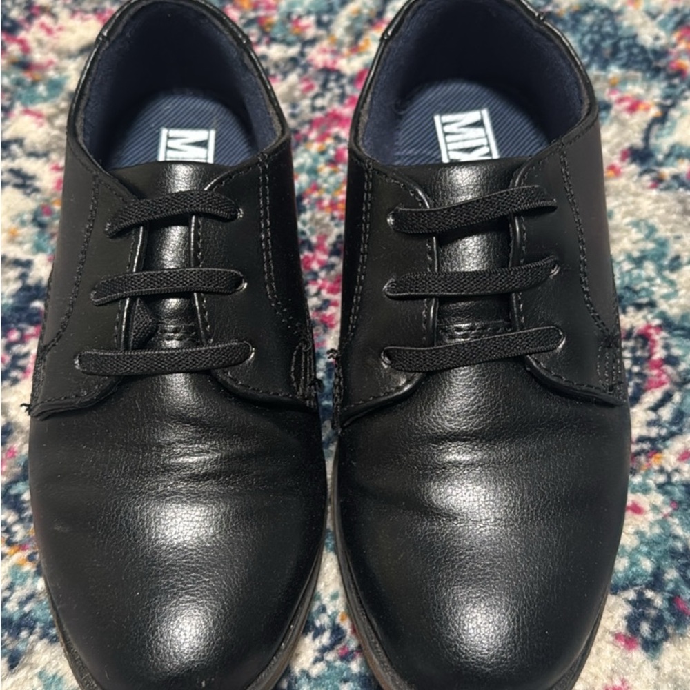 Black Leather Boy's Shoes Size 11